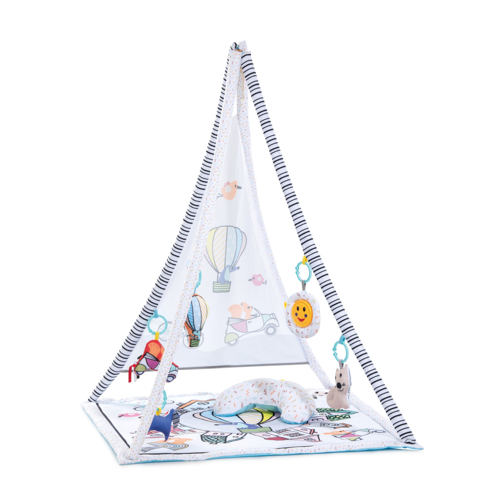 Hauck 1st Tent - многофункциональный игровой коврик с навесом от солнца • White