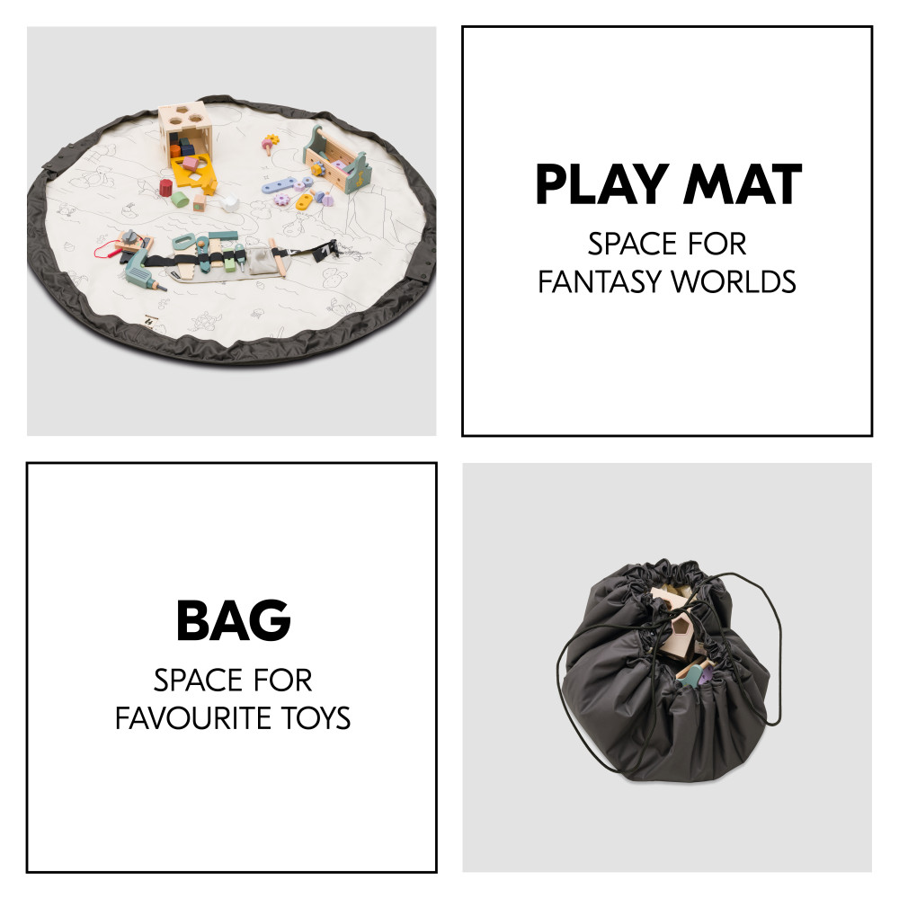 Hauck Play N Tidy - игровой коврик-сумка • Dark Grey Hauck Play N Tidy - игровой коврик-сумка • Dark Grey