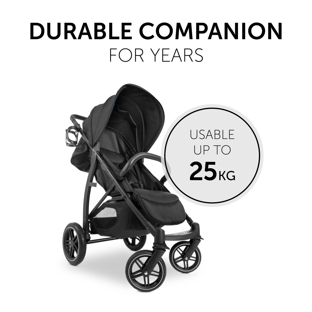 Hauck Rapid 4D Air - прогулочная коляска с большими колесами • Black Hauck Rapid 4D Air - прогулочная коляска с большими колесами • Black