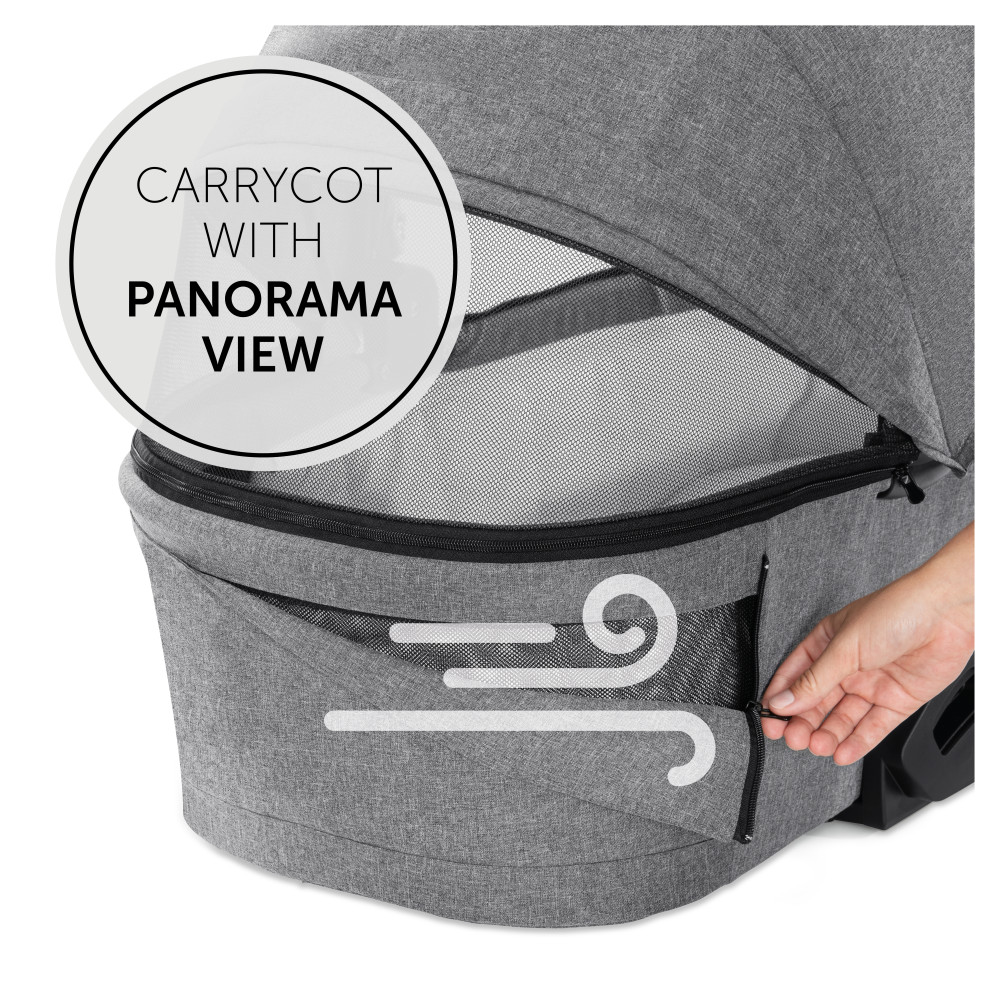 Hauck Vision X Set - універсальна легка коляска 2в1 з реверсивним блоком • Melange Grey