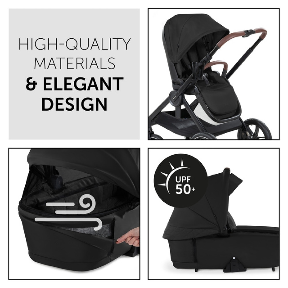 Hauck Walk N Care Air - универсальная коляска 2в1 с реверсивным блоком и большими колесами • Black