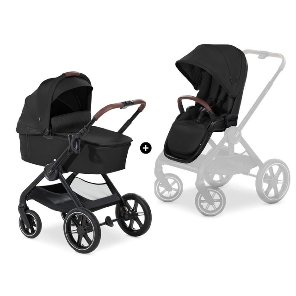 Hauck Walk N Care Air - универсальная коляска 2в1 с реверсивным блоком и большими колесами • Black