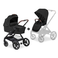 Hauck Walk N Care Air - універсальна коляска 2в1 з реверсивним блоком та великими колесами • Black