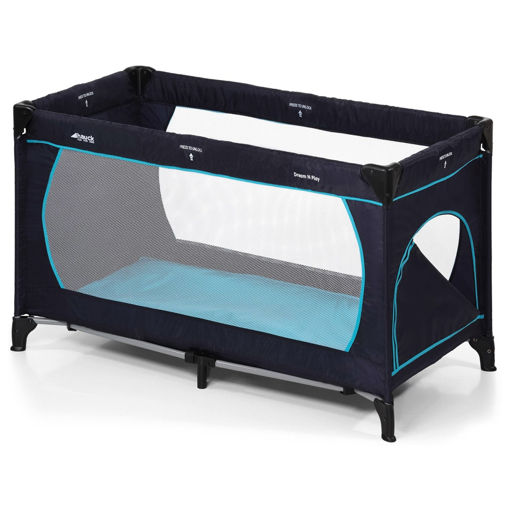 Hauck Dream N Play Plus - детский манеж-кроватка для путешествий • Navy