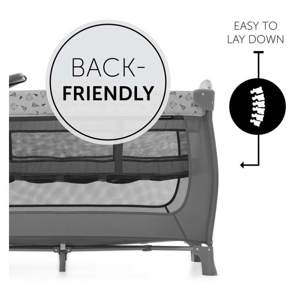 Hauck Sleep N Play - детский манеж-кроватка для путешествий • Nordic Grey