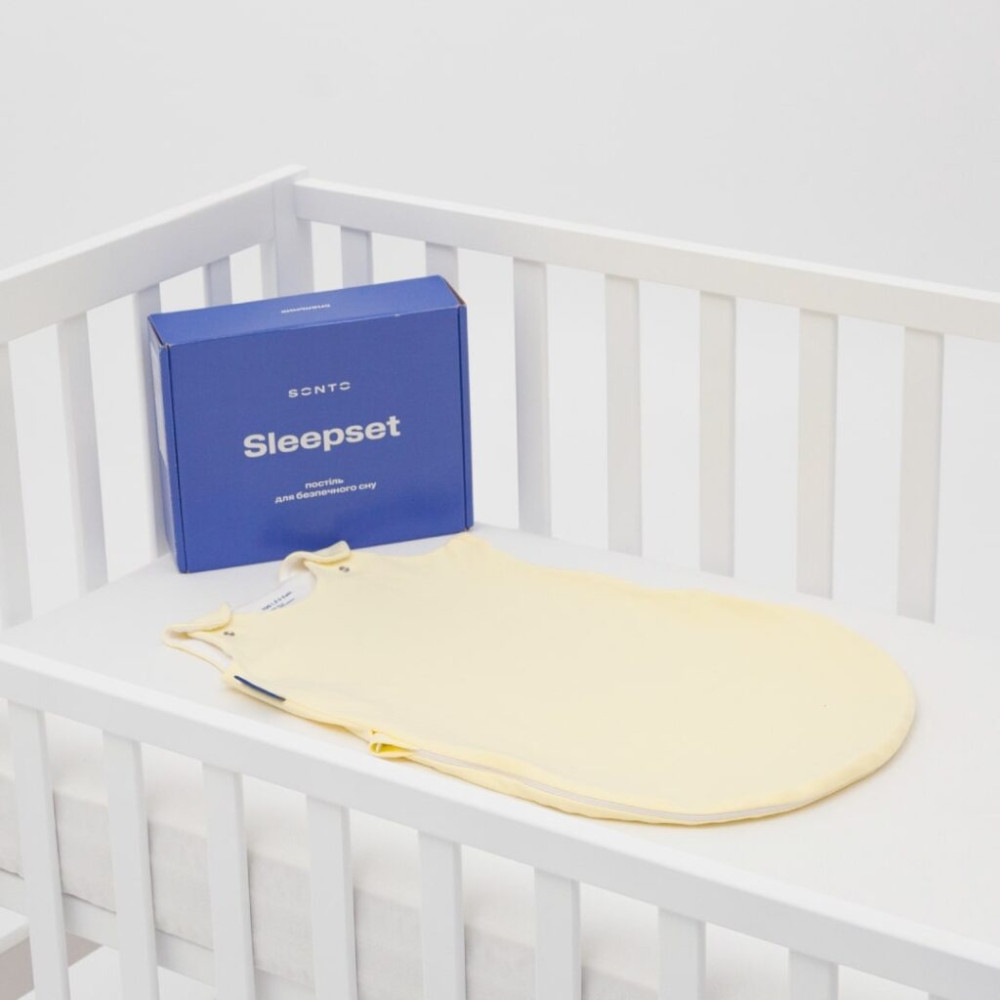 Sonto Sleepset - демісезонний спальник для дитини від народження до 3-х місяців, на блискавці, безпечні матеріали • Молочний Sonto Sleepset - демісезонний спальник для дитини від народження до 3-х місяців, на блискавці, безпечні матеріали • Молочний