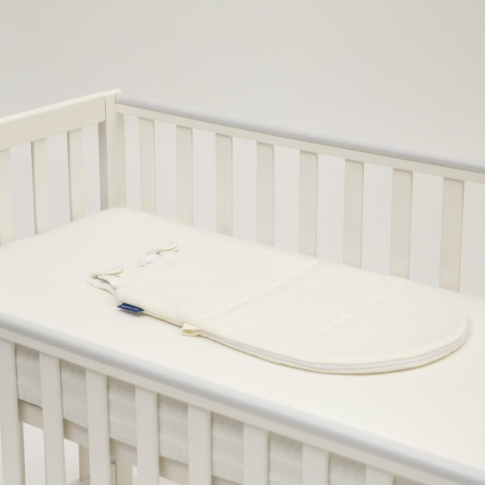Sonto Sleepset - демисезонный спальник для ребенка от 9-ти до 12-ти месяцев, на молнии, безопасные материалы • Молочный