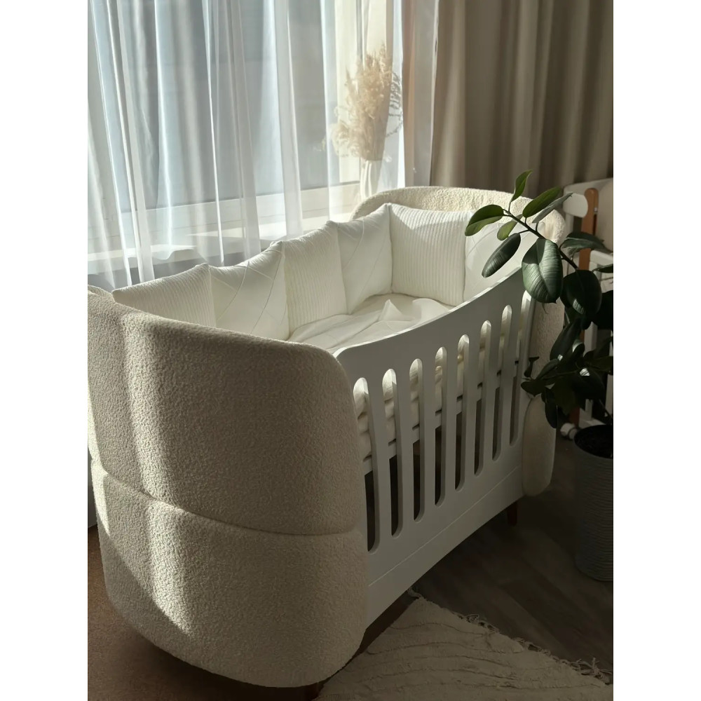 Ingvart Fly Bed - ліжечко, букле / букле Зайченя • White Ingvart Fly Bed - ліжечко, букле / букле Зайченя • White