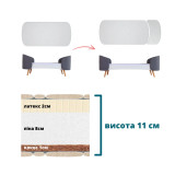 IngVart Fly - дополнительная секция полумесяц для детской кроватки (кокосовая койра, пена, латекс) • 66х30х11 см