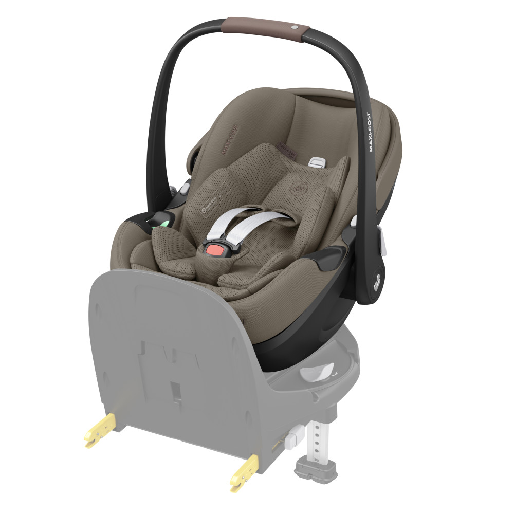 Maxi-Cosi Pebble 360 Pro² - автокрісло для новонароджених (автолюлька), розкладається до лежачого положення (від 0 до 18 місяців / 40 - 87 см) з поворотною та висувною базою ISOFIX Maxi-Cosi FamilyFix 360 Pro • Twillic Truffle