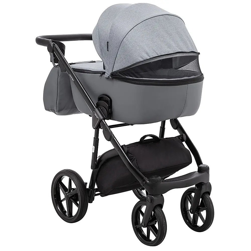 Adamex Nola - детская коляска 2 в 1, многофункциональная коляска для новорожденных • Graphite (PS-113)