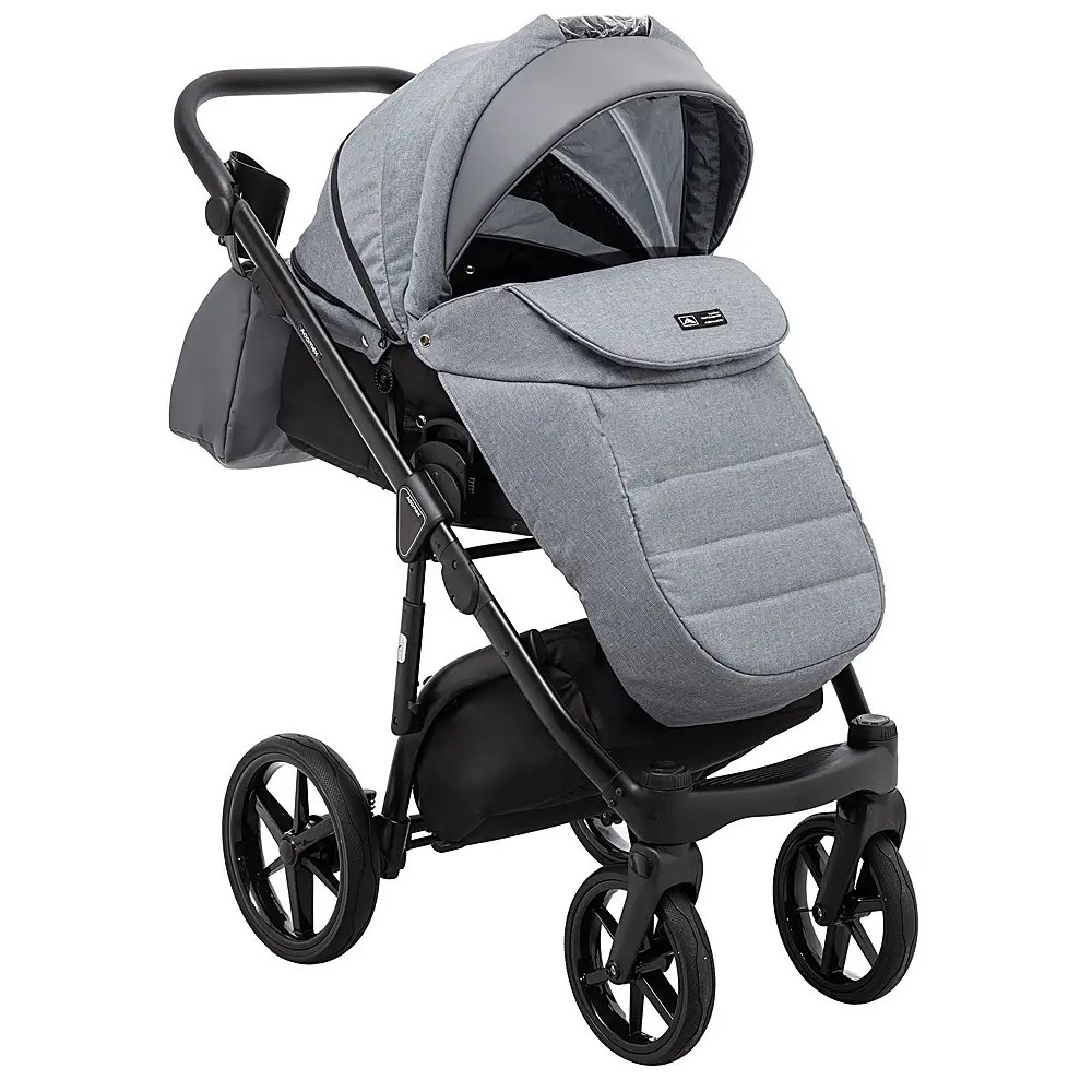 Adamex Nola - детская коляска 2 в 1, многофункциональная коляска для новорожденных • Graphite (PS-113)