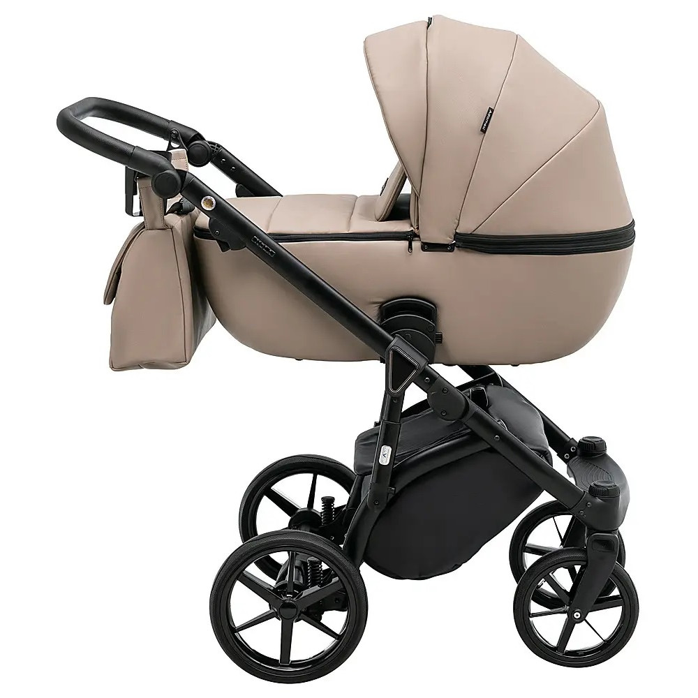 Adamex Nola Eco - дитяча коляска 2 в 1, багатофункціональний візочок для новонароджених • Dark Capuchino (SA-9)