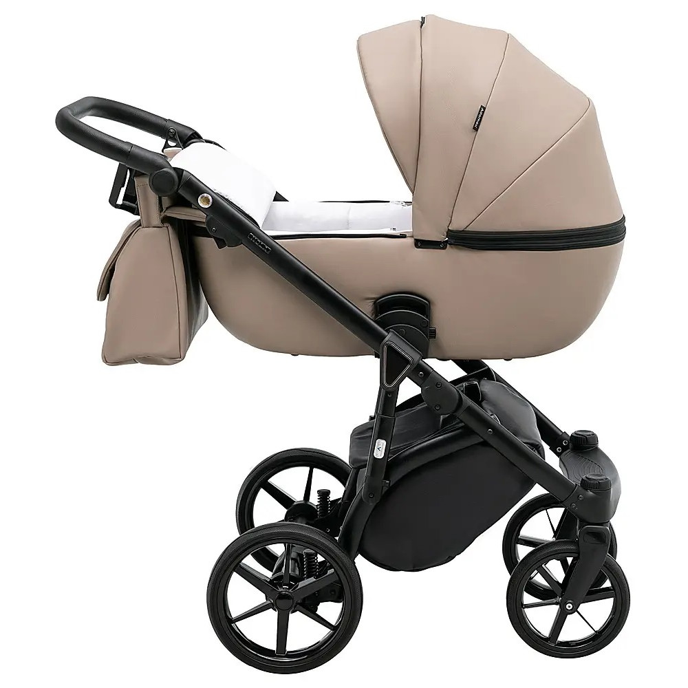 Adamex Nola Eco - дитяча коляска 2 в 1, багатофункціональний візочок для новонароджених • Dark Capuchino (SA-9)
