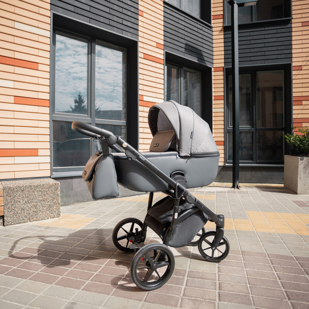 Adamex Nola Eco - детская коляска 2 в 1, многофункциональная коляска для новорожденных • Graphite (SA-5) Adamex Nola Eco - детская коляска 2 в 1, многофункциональная коляска для новорожденных • Graphite (SA-5)