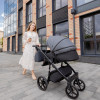 Adamex Nola Eco - детская коляска 2 в 1, многофункциональная коляска для новорожденных • Graphite (SA-5)