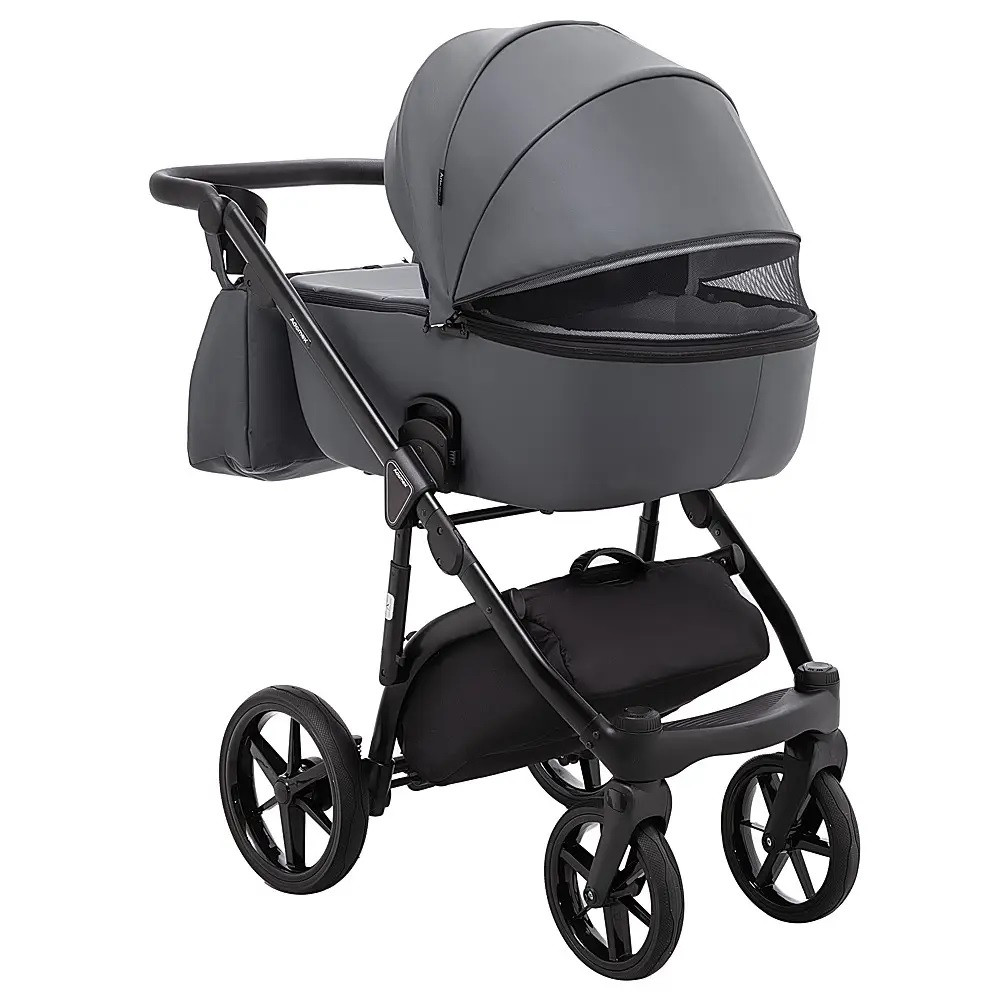 Adamex Nola Eco - детская коляска 2 в 1, многофункциональная коляска для новорожденных • Graphite (SA-5) Adamex Nola Eco - детская коляска 2 в 1, многофункциональная коляска для новорожденных • Graphite (SA-5)