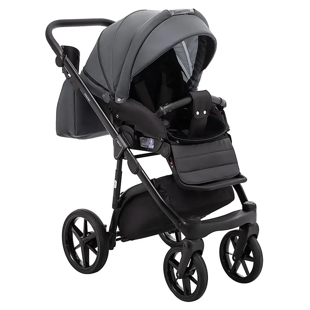 Adamex Nola Eco - детская коляска 2 в 1, многофункциональная коляска для новорожденных • Graphite (SA-5) Adamex Nola Eco - детская коляска 2 в 1, многофункциональная коляска для новорожденных • Graphite (SA-5)