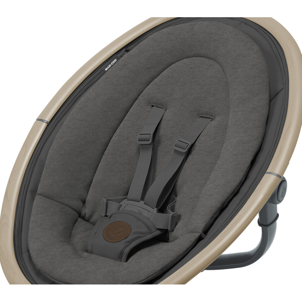 Maxi-Cosi Cassia SWG - легке крісло-гойдалка для новонародженого, з автоматичним гойданням та обертовістю 360° • Beyond Graphite ECO