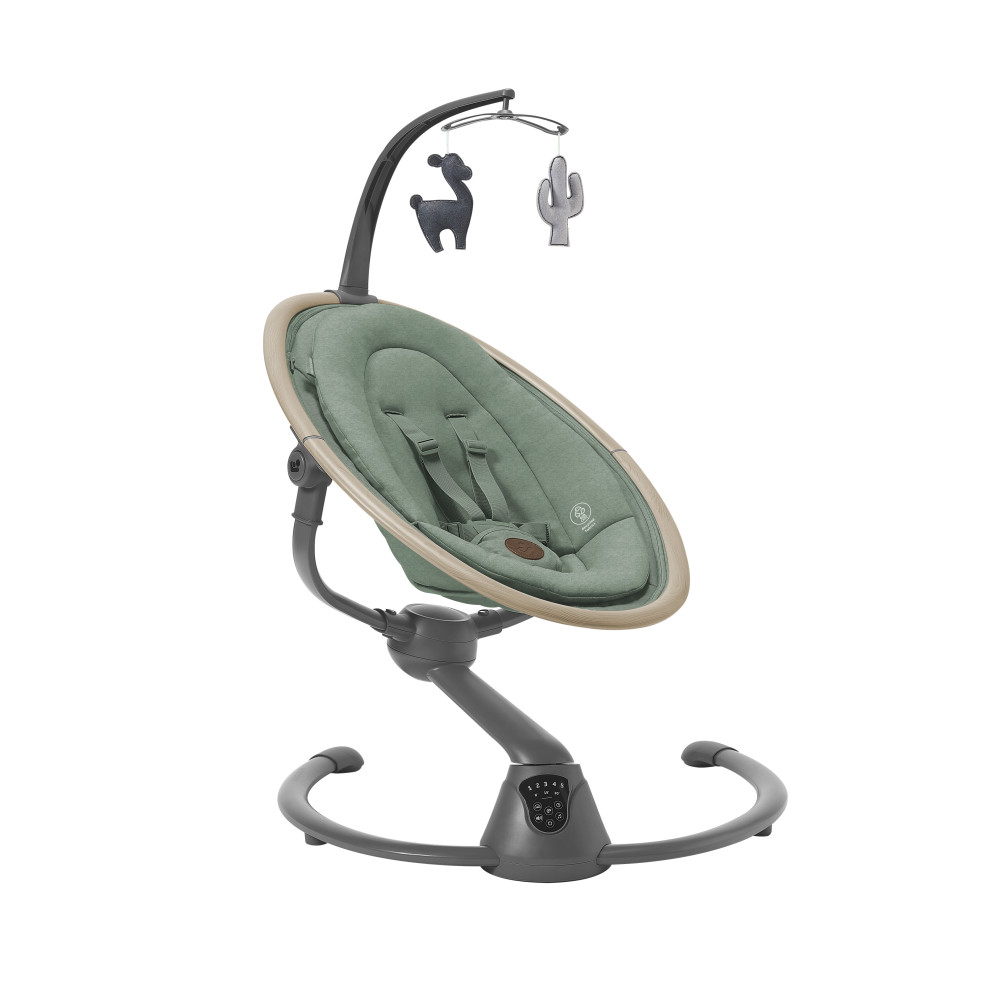 Maxi-Cosi Cassia SWG - лёгкое кресло-качалка для новорожденного, с автоматическим укачиванием и вращением на 360° • Beyond Green ECO