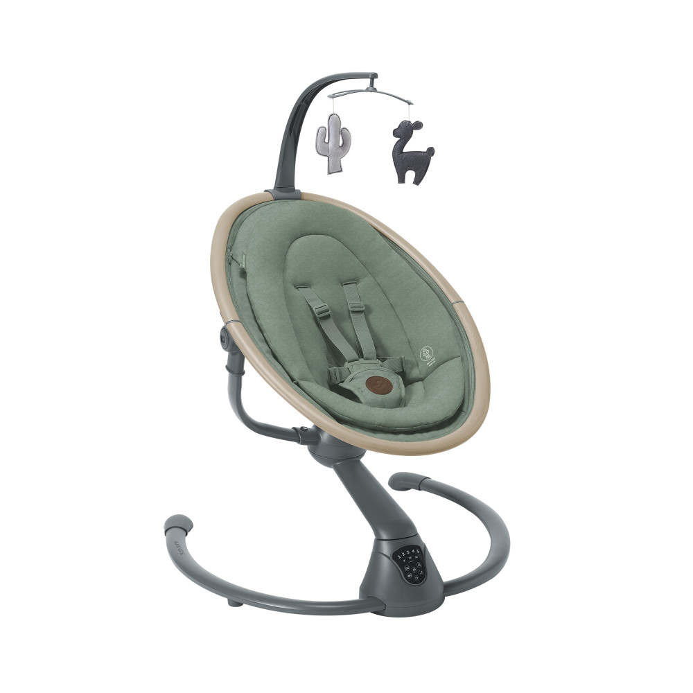 Maxi-Cosi Cassia SWG - лёгкое кресло-качалка для новорожденного, с автоматическим укачиванием и вращением на 360° • Beyond Green ECO