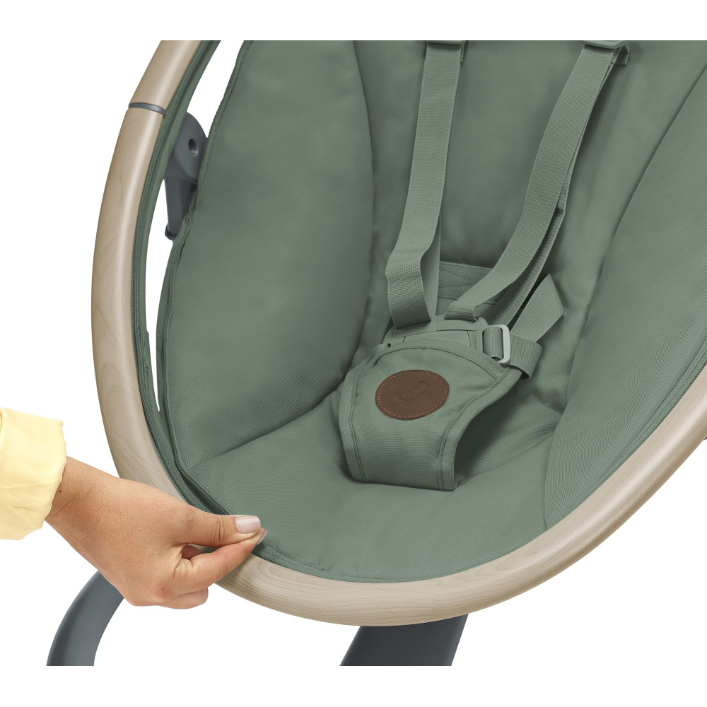 Maxi-Cosi Cassia SWG - лёгкое кресло-качалка для новорожденного, с автоматическим укачиванием и вращением на 360° • Beyond Green ECO