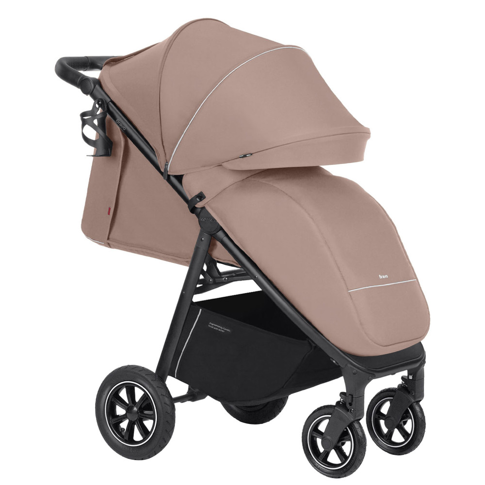 Carrello Bravo Air NF 2024 CRL-5512 - прогулочная коляска, всесезонная коляска с надувными резиновыми колесами • Royal Beige