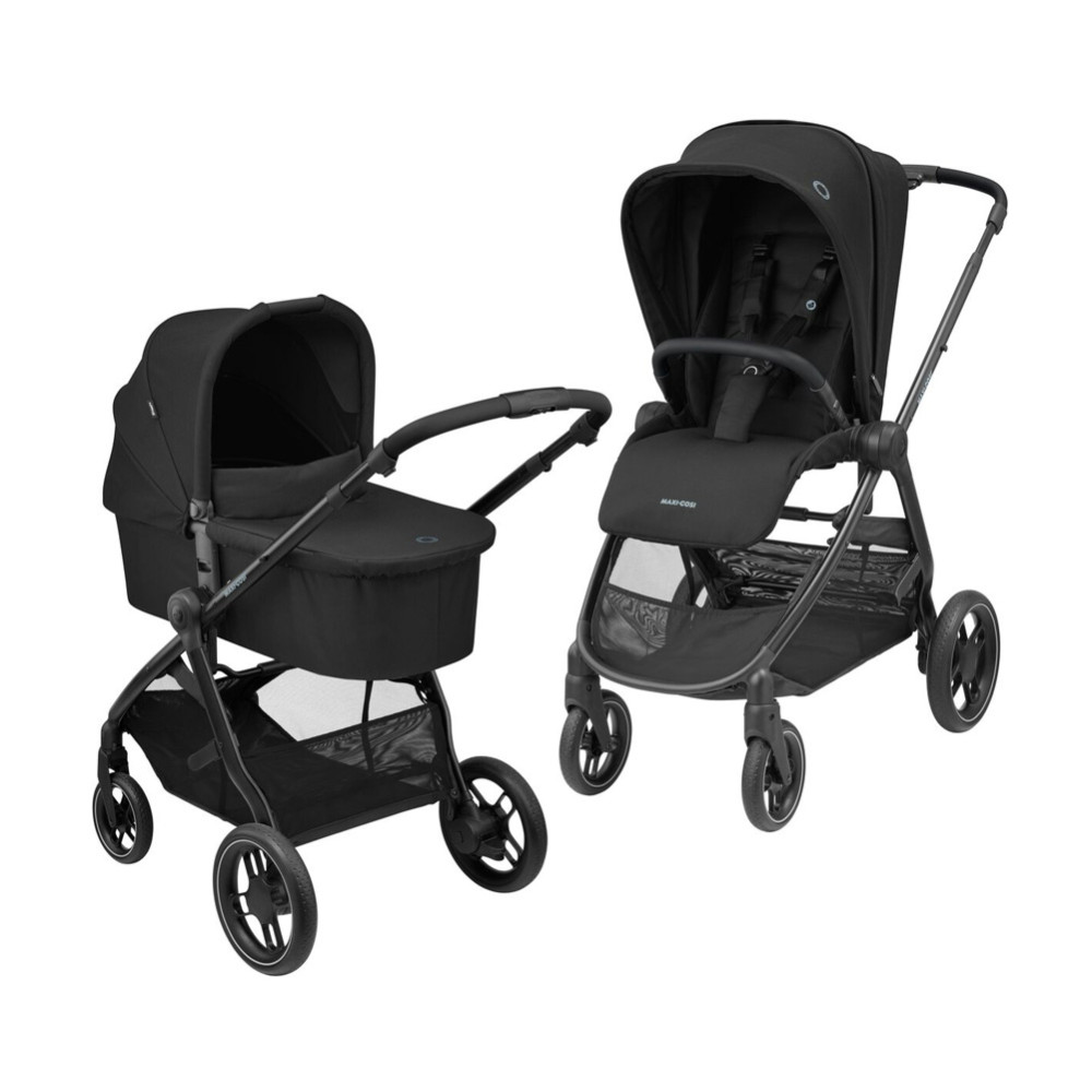 Maxi-Cosi Street Plus - универсальная коляска 2 в 1 с большими колёсами и возможностью реверсивного направления движения • Essential Black