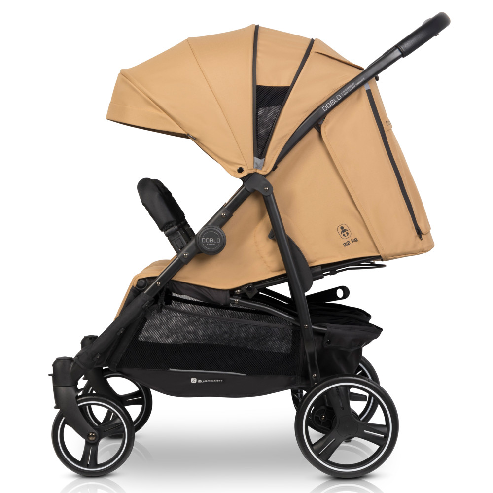 Euro-Cart Doblo - прогулянкова коляска для двійні, дитяча коляска для двійні та погодок, незалежне регулювання прогулянкових блоків • Camel Euro-Cart Doblo - прогулянкова коляска для двійні, дитяча коляска для двійні та погодок, незалежне регулювання прогулянкових блоків • Camel
