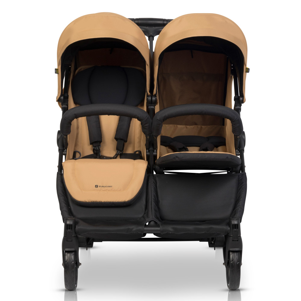 Euro-Cart Doblo - прогулянкова коляска для двійні, дитяча коляска для двійні та погодок, незалежне регулювання прогулянкових блоків • Camel Euro-Cart Doblo - прогулянкова коляска для двійні, дитяча коляска для двійні та погодок, незалежне регулювання прогулянкових блоків • Camel