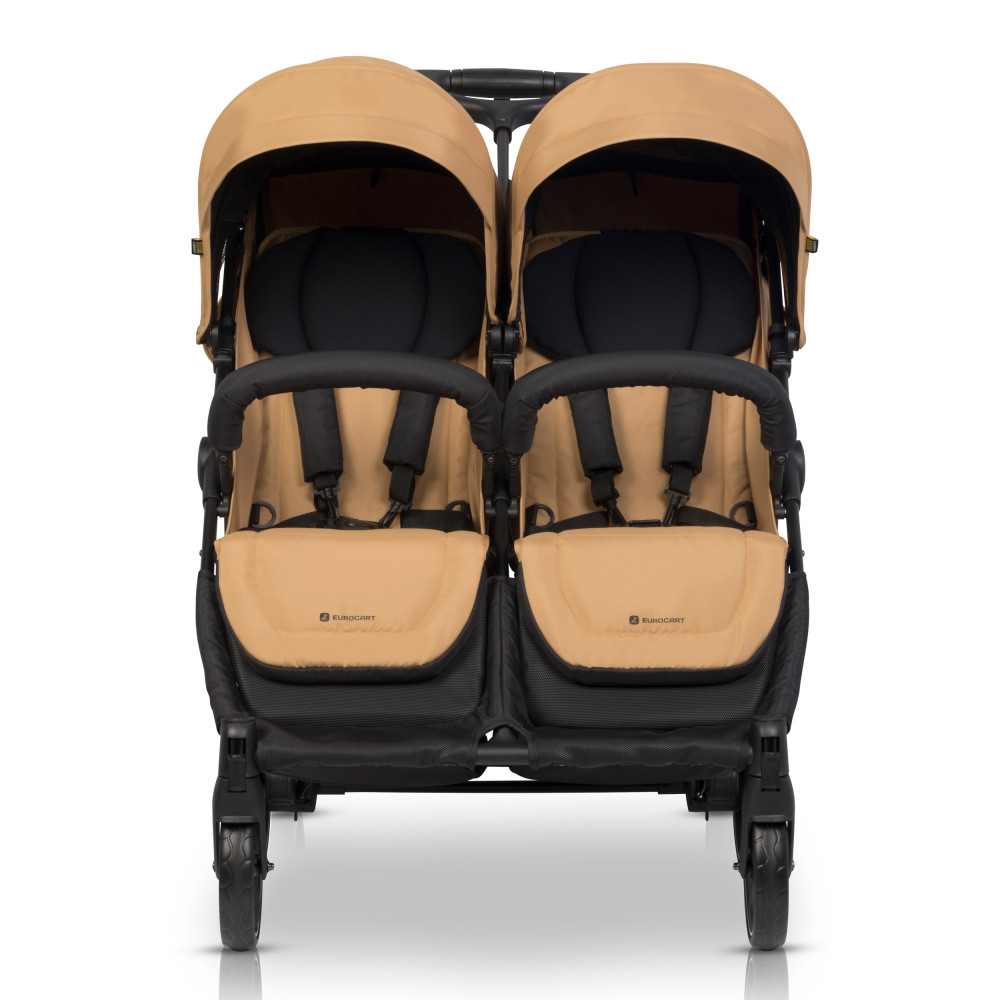 Euro-Cart Doblo - прогулянкова коляска для двійні, дитяча коляска для двійні та погодок, незалежне регулювання прогулянкових блоків • Camel Euro-Cart Doblo - прогулянкова коляска для двійні, дитяча коляска для двійні та погодок, незалежне регулювання прогулянкових блоків • Camel