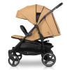 Euro-Cart Doblo - прогулянкова коляска для двійні, дитяча коляска для двійні та погодок, незалежне регулювання прогулянкових блоків • Camel