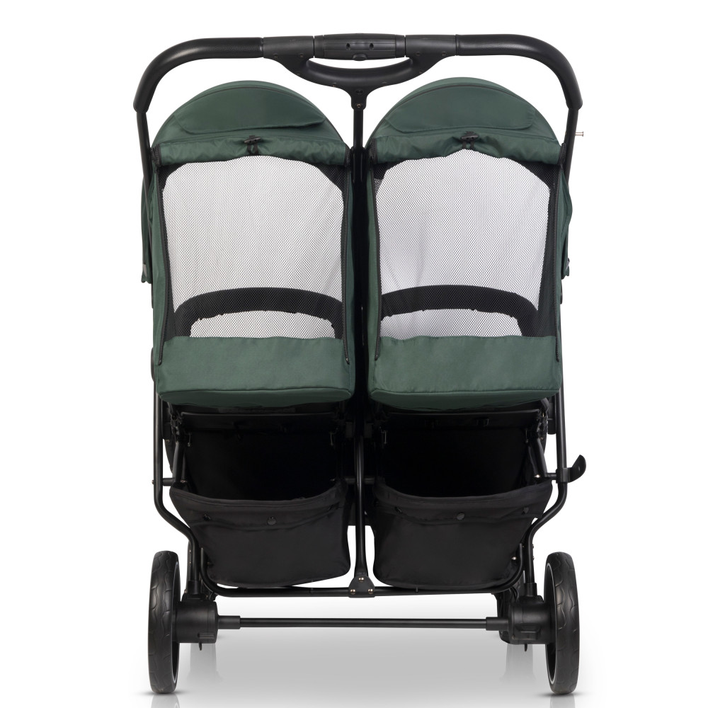 Euro-Cart Doblo - прогулянкова коляска для двійні, дитяча коляска для двійні та погодок, незалежне регулювання прогулянкових блоків • Jungle
