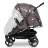 Euro-Cart Doblo - прогулянкова коляска для двійні, дитяча коляска для двійні та погодок, незалежне регулювання прогулянкових блоків • Taupe
