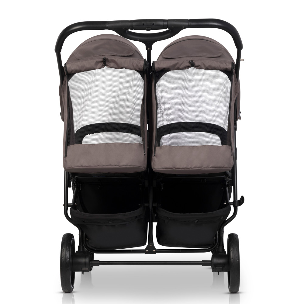 Euro-Cart Doblo - прогулянкова коляска для двійні, дитяча коляска для двійні та погодок, незалежне регулювання прогулянкових блоків • Taupe Euro-Cart Doblo - прогулянкова коляска для двійні, дитяча коляска для двійні та погодок, незалежне регулювання прогулянкових блоків • Taupe