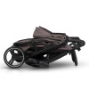 Euro-Cart Doblo - прогулянкова коляска для двійні, дитяча коляска для двійні та погодок, незалежне регулювання прогулянкових блоків • Taupe