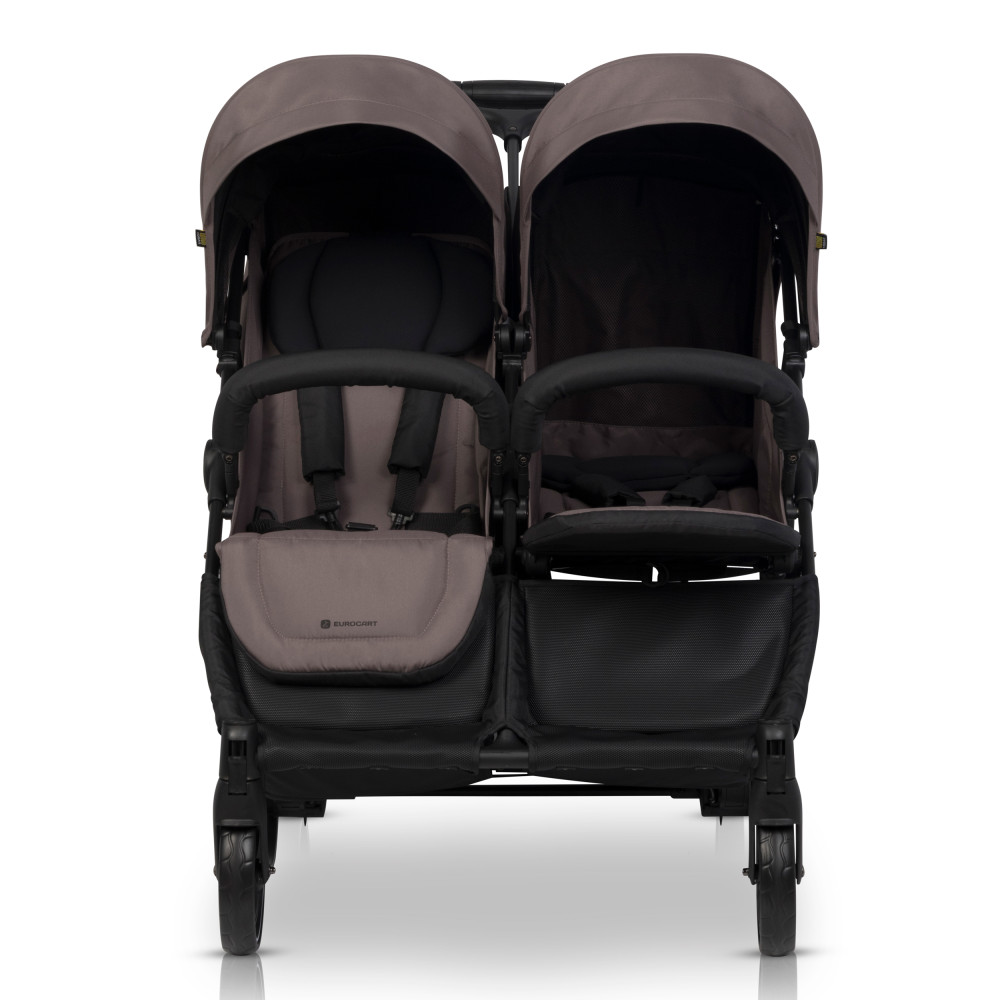 Euro-Cart Doblo - прогулянкова коляска для двійні, дитяча коляска для двійні та погодок, незалежне регулювання прогулянкових блоків • Taupe Euro-Cart Doblo - прогулянкова коляска для двійні, дитяча коляска для двійні та погодок, незалежне регулювання прогулянкових блоків • Taupe