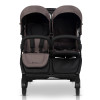 Euro-Cart Doblo - прогулянкова коляска для двійні, дитяча коляска для двійні та погодок, незалежне регулювання прогулянкових блоків • Taupe