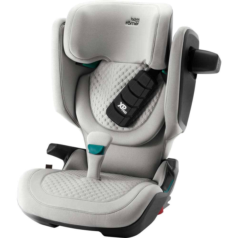 Britax Romer Kidfix Pro - автокресло для детей (от 3.5 до 12 лет / 100 - 150 см), накладка на ремень, дополнительная боковая защита, система SecureGuard • LUX Linen Grey