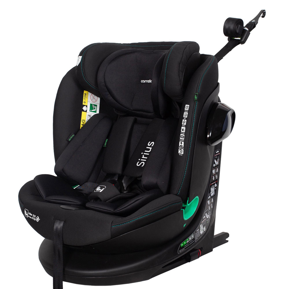 Carrello Sirius CRL-8808 - детское автокресло (0 – 12 лет / 40 - 150 см) с функцией поворота 360 по ходу и против направления движения, крепление Isofix и Top Tether • Absolute Black Carrello Sirius CRL-8808 - детское автокресло (0 – 12 лет / 40 - 150 см) с функцией поворота 360 по ходу и против направления движения, крепление Isofix и Top Tether • Absolute Black