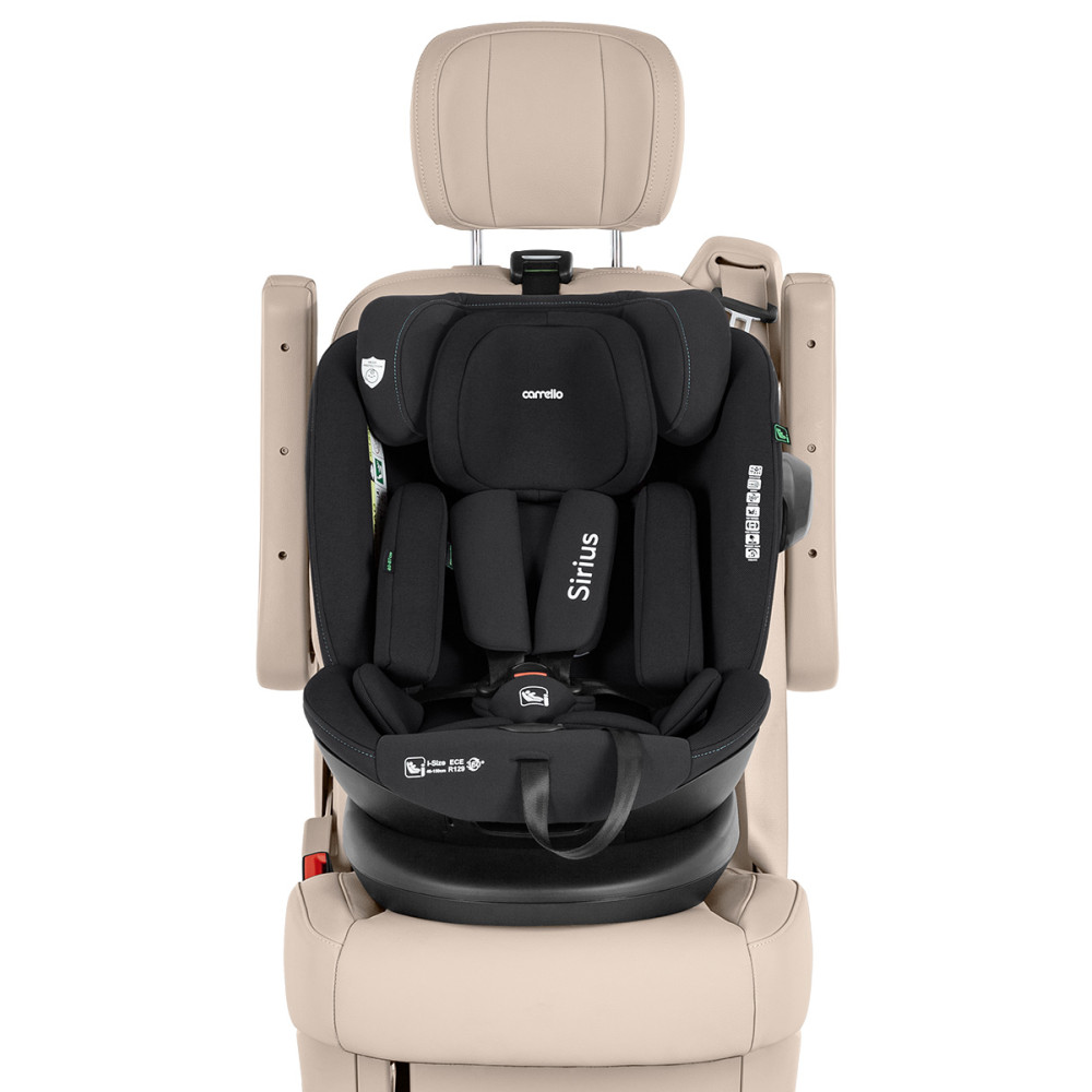 Carrello Sirius CRL-8808 - детское автокресло (0 – 12 лет / 40 - 150 см) с функцией поворота 360 по ходу и против направления движения, крепление Isofix и Top Tether • Absolute Black Carrello Sirius CRL-8808 - детское автокресло (0 – 12 лет / 40 - 150 см) с функцией поворота 360 по ходу и против направления движения, крепление Isofix и Top Tether • Absolute Black