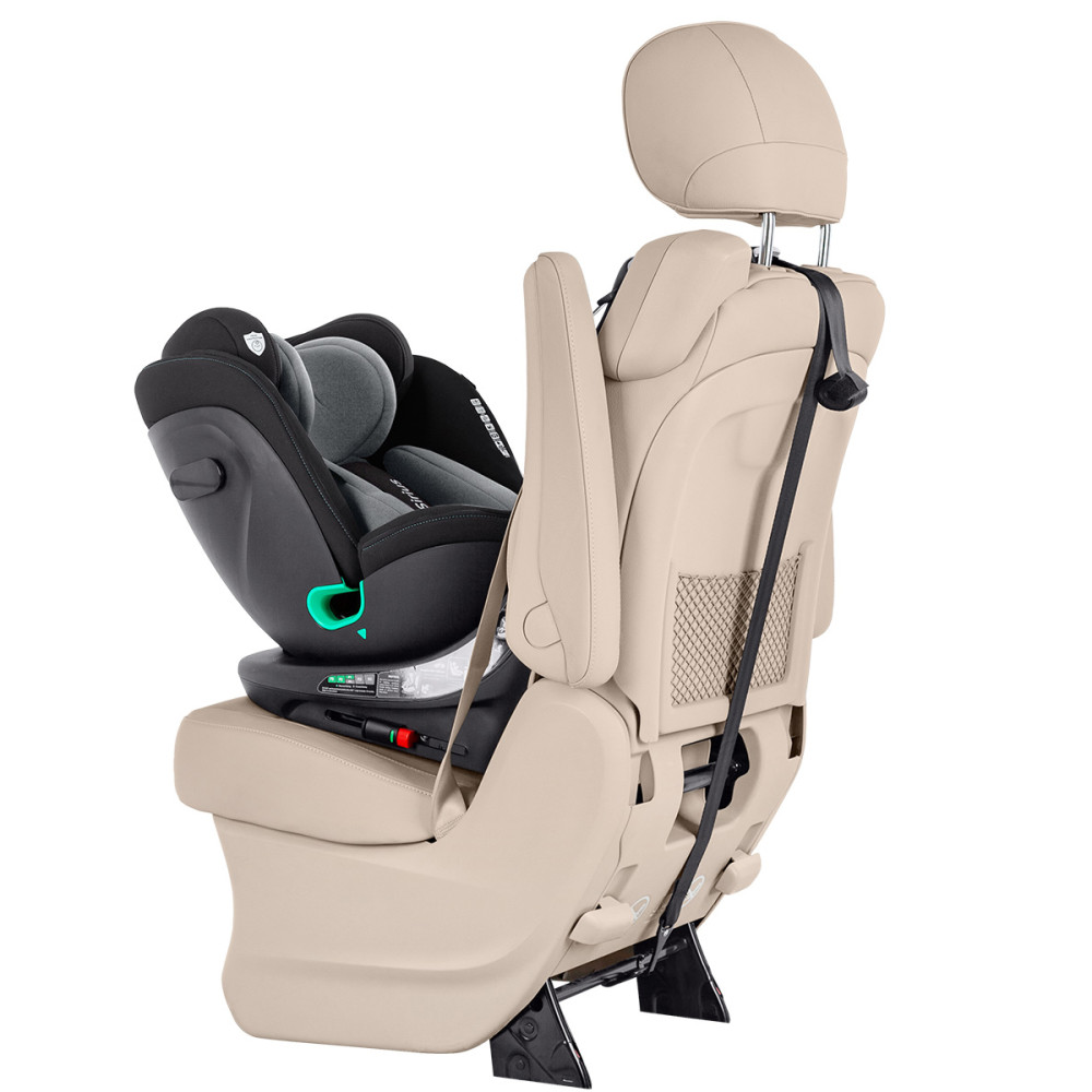 Carrello Sirius CRL-8808 - детское автокресло (0 – 12 лет / 40 - 150 см) с функцией поворота 360 по ходу и против направления движения, крепление Isofix и Top Tether • Sky Grey