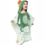 Детское полотенце-пончо с капюшоном Lovely Svi, махра, Дино зеленый (906123148897)