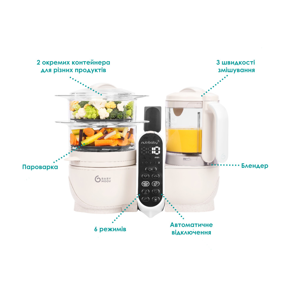 Блендер-пароварка Babymoov Nutribaby+ Beige (A001135)