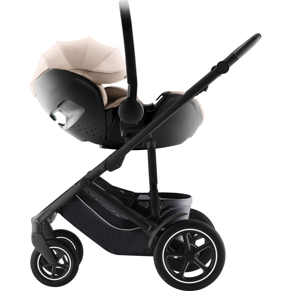 Britax Romer Baby-Safe Pro - автокресло для новорожденного, легкое, раскладывается до лежачего положения (от рождения до 15 месяцев / 40 - 85 см) с поворотной базой ISOFIX Vario Base 5Z • Style Teak