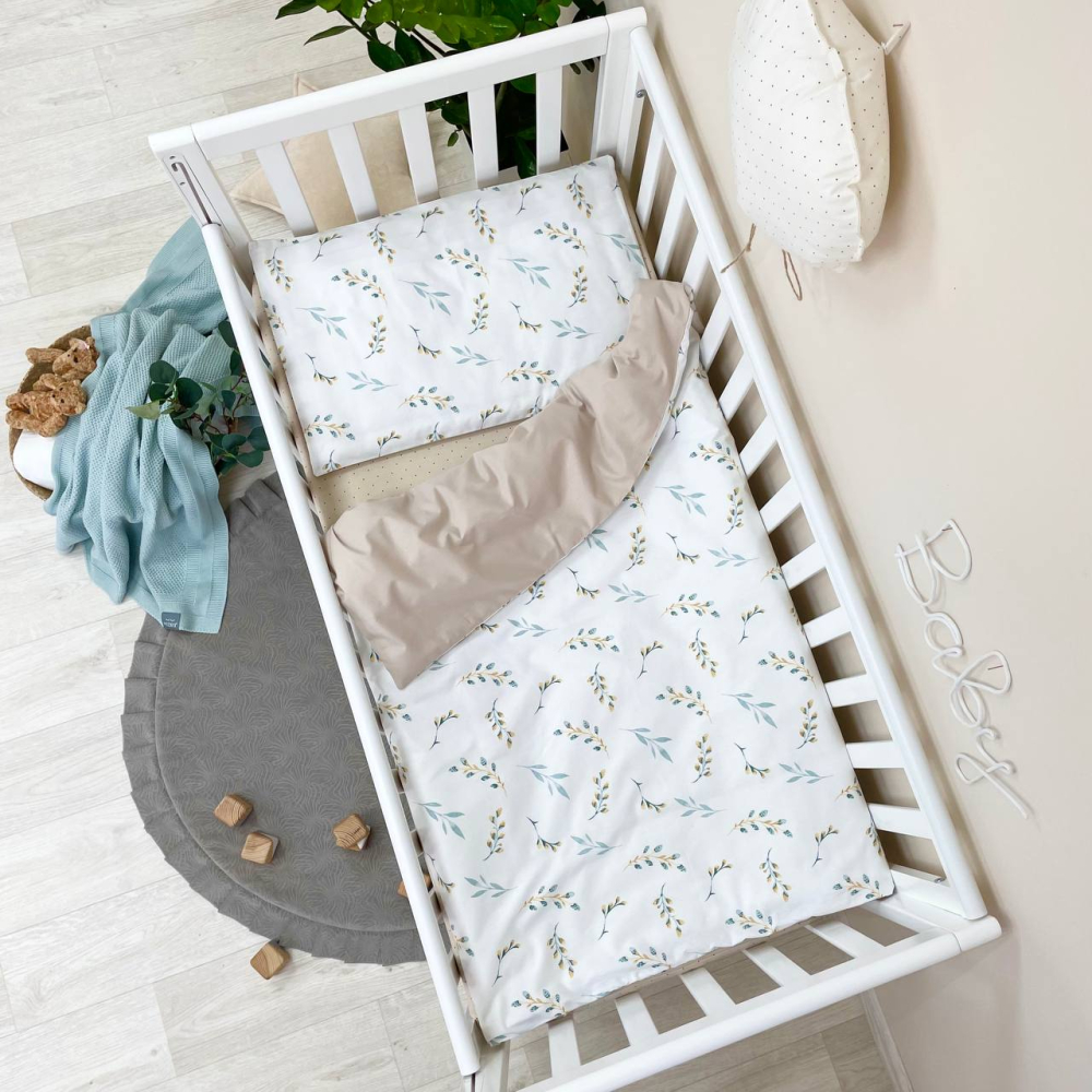 Змінний постільний комплект Маленька Соня Baby Dream Гілочки котики, м'ята (0303753)