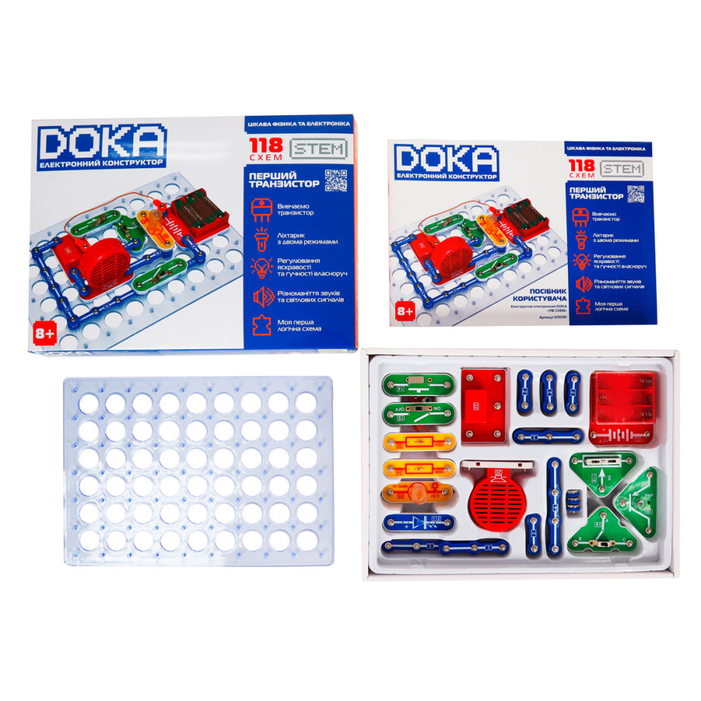 Конструктор электронный DOKA 118 Схем (D70701) Конструктор электронный DOKA 118 Схем (D70701)
