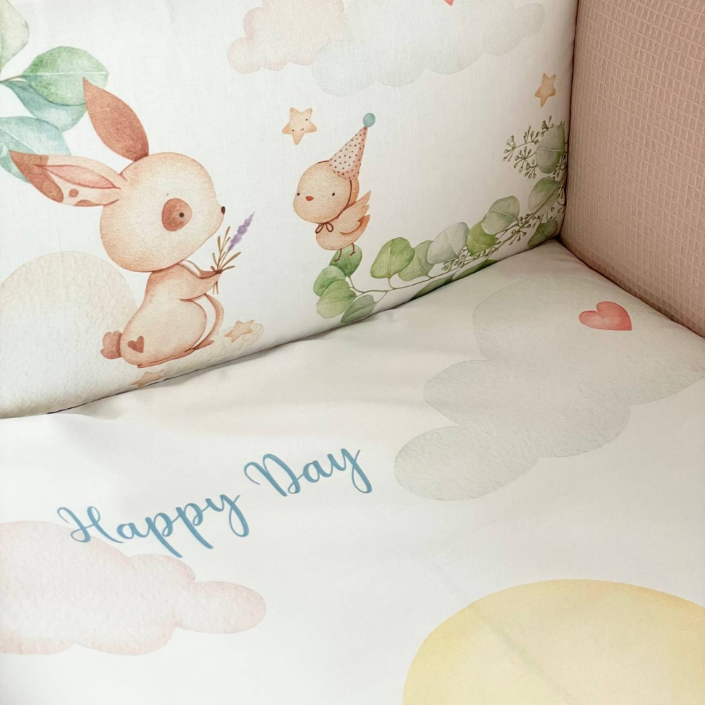 Постельный комплект Маленькая Соня Happy Day для новорождённого, Коллекция №9, пудра (5012019) Постельный комплект Маленькая Соня Happy Day для новорождённого, Коллекция №9, пудра (5012019)