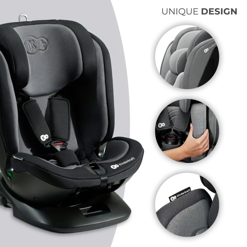 Kinderkraft Xpedition 2 i-Size - автокрісло для дітей (від 0 до 12 років / 40 - 150 см), обертання 360° • Black (KCXPED02BLK0000) Kinderkraft Xpedition 2 i-Size - автокрісло для дітей (від 0 до 12 років / 40 - 150 см), обертання 360° • Black (KCXPED02BLK0000)