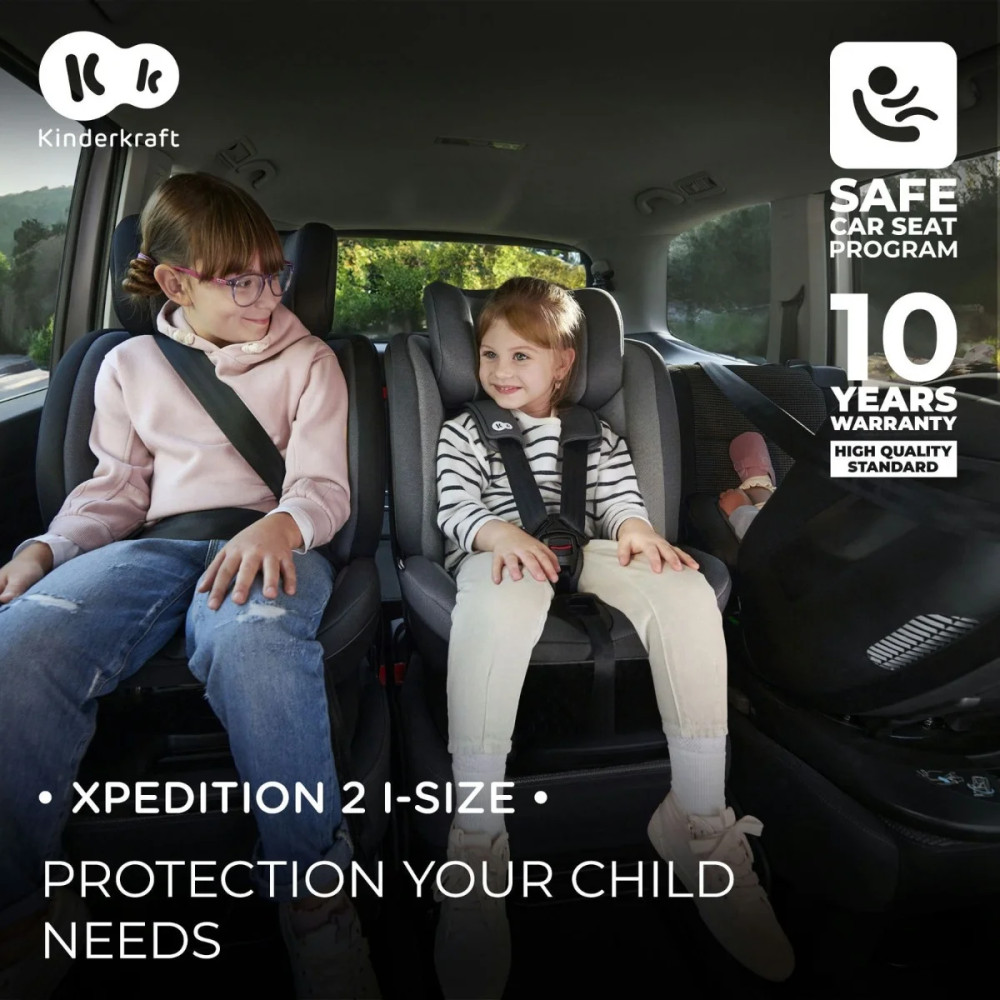Kinderkraft Xpedition 2 i-Size - автокрісло для дітей (від 0 до 12 років / 40 - 150 см), обертання 360° • Black (KCXPED02BLK0000) Kinderkraft Xpedition 2 i-Size - автокрісло для дітей (від 0 до 12 років / 40 - 150 см), обертання 360° • Black (KCXPED02BLK0000)